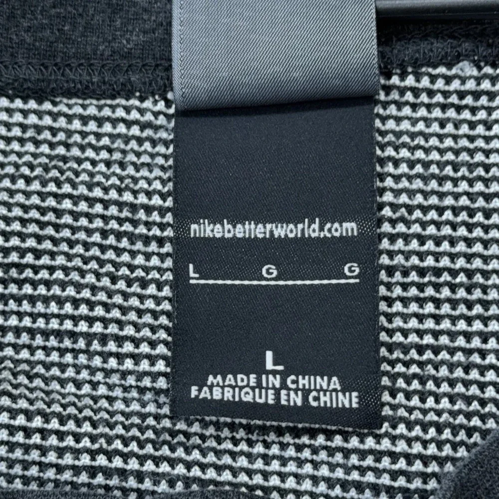 Nike Dri-FIT Waffle Knit‎ Long Sleeve Henley Shirt Mens Large Black Gray Camo